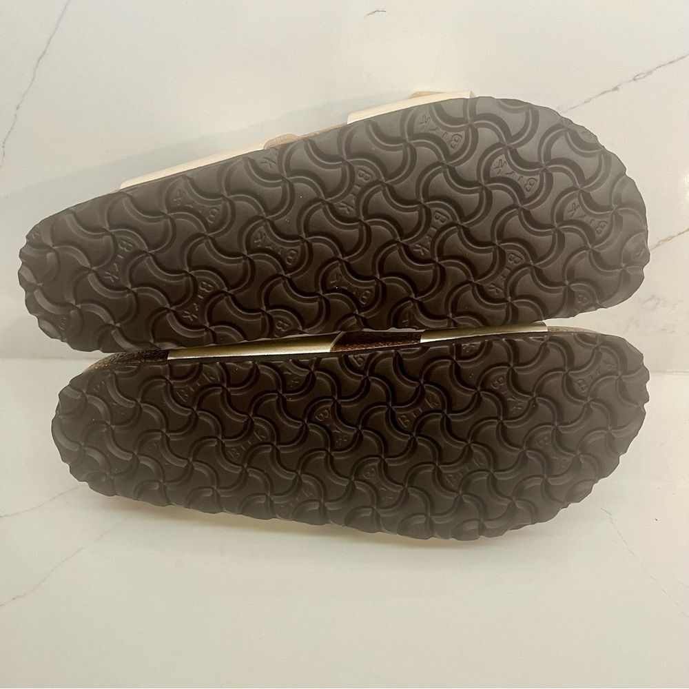 NWT✨Birkenstock Arizona Cream Neutral Rose Gold Buckle Sandals 40 - Picture 9 of 9